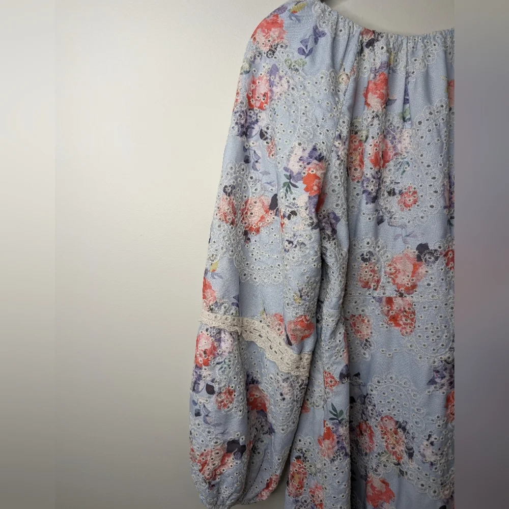 Jessakae Roux Tiered Eyelet Floral Dress | Size M - Picture 10 of 13